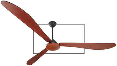 2.2m mahogany original paddle fan sky fan